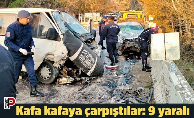 Kafa kafaya çarpıştılar: 9 yaralı