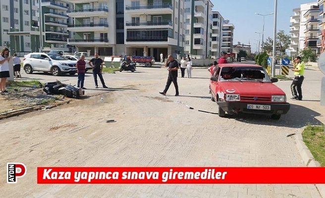 Kaza yapınca sınava giremediler