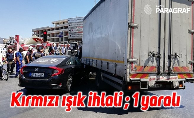 Kırmızı ışık ihlali kaza getirdi; 1 yaralı