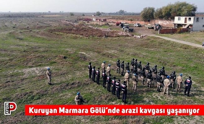 Kuruyan Marmara Gölü’nde arazi kavgası yaşanıyor