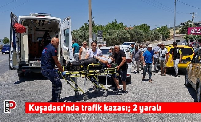 Kuşadası'nda trafik kazası; 2 yaralı