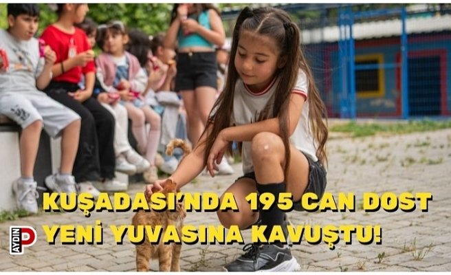 KUŞADASI’NDA 195 CAN DOST YENİ YUVASINA KAVUŞTU!