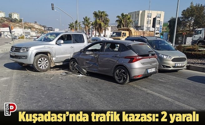 Kuşadası’nda trafik kazası: 2 yaralı