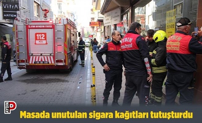 Masada unutulan sigara kağıtları tutuşturdu