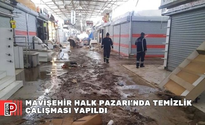 MAVİŞEHİR HALK PAZARI’NDA TEMİZLİK ÇALIŞMASI YAPILDI