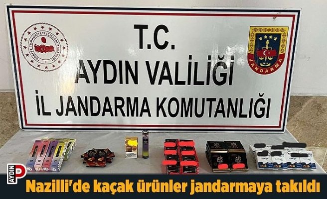 Nazilli'de kaçak ürünler jandarmaya takıldı