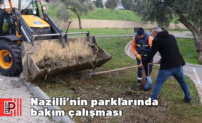 Nazilli’nin parklarında bakım çalışması