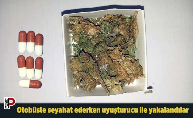 Otobüste seyahat ederken uyuşturucu ile yakalandılar