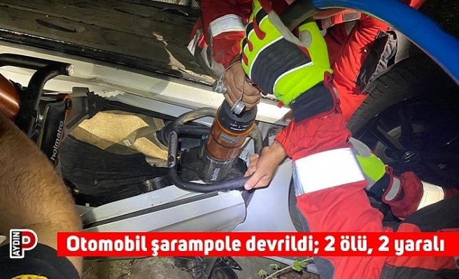 Otomobil şarampole devrildi; 2 ölü, 2 yaralı