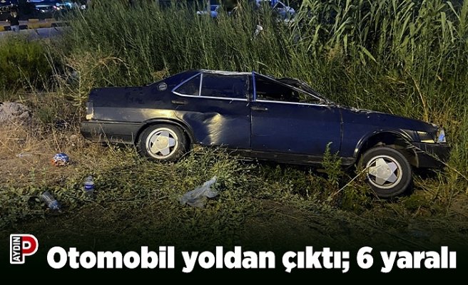 Otomobil yoldan çıktı; 6 yaralı