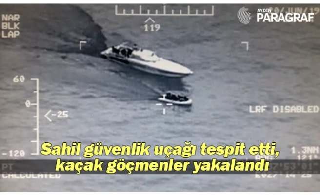 Sahil güvenlik uçağı tespit etti, kaçak göçmenler yakalandı