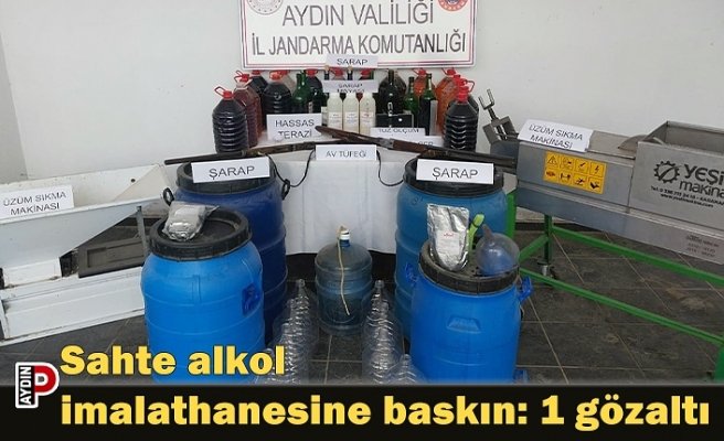 Sahte alkol imalathanesine baskın: 1 gözaltı