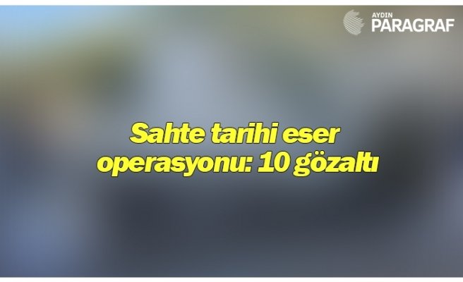 Sahte tarihi eser operasyonu: 10 gözaltı