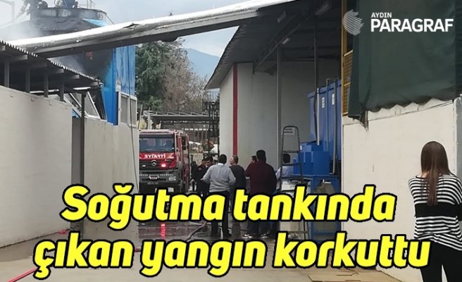 Soğutma tankında  çıkan yangın korkuttu