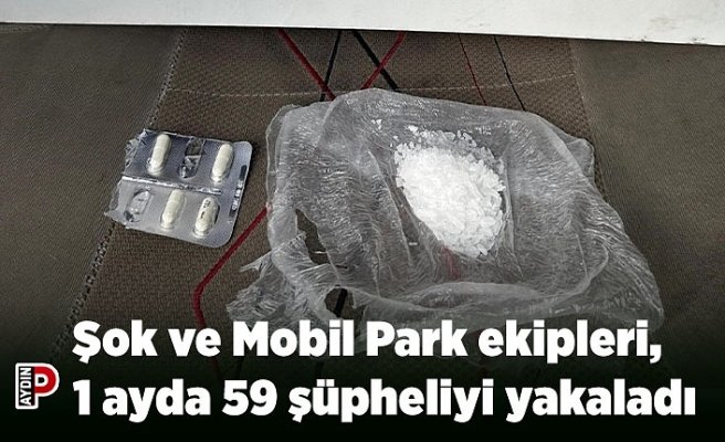 Şok ve Mobil Park ekipleri, 1 ayda 59 şüpheliyi yakaladı