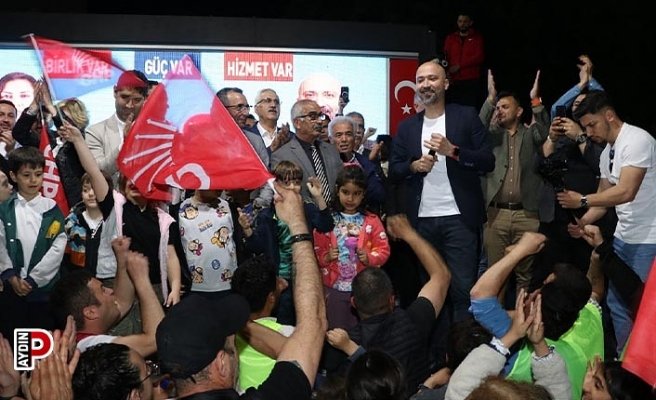 Söke'de Arıkan galibiyetini kutladı