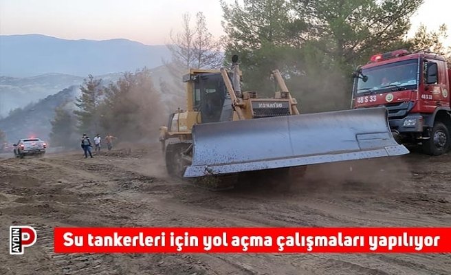 Su tankerleri için yol açma çalışmaları yapılıyor