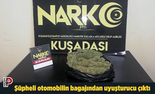 Şüpheli otomobilin bagajından uyuşturucu çıktı