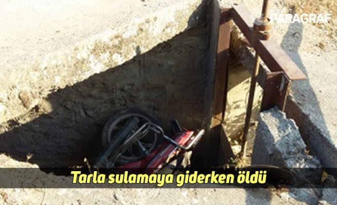 Tarla sulamaya giderken öldü