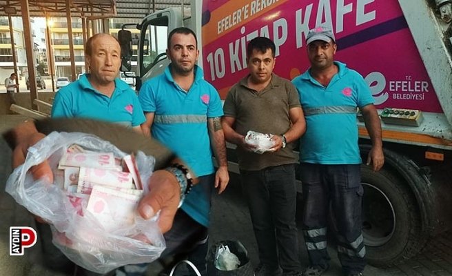 Temizlik işçileri buldukları 5 bin lirayı sahibine teslim etti