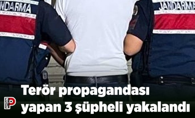 Terör örgütü propagandası yapan 3 şüpheli yakalandı
