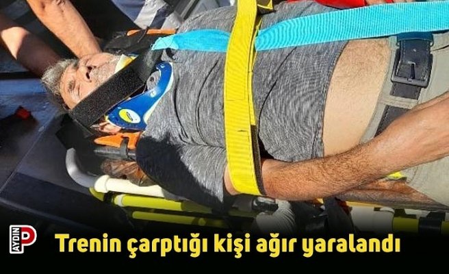 Trenin çarptığı kişi ağır yaralandı