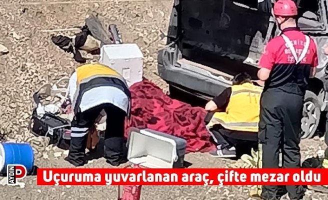 Uçuruma yuvarlanan araç, çifte mezar oldu
