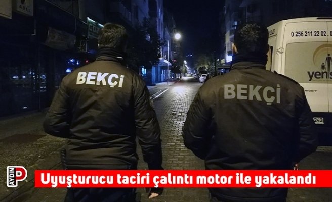 Uyuşturucu taciri çalıntı motor ile yakalandı