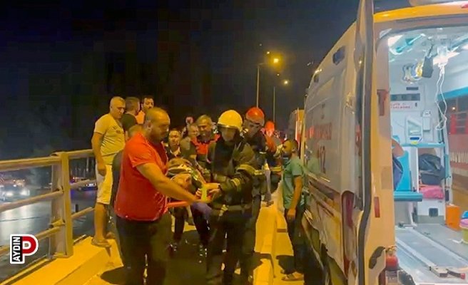 Vücudunda demir boru ile hastaneye kaldırıldı