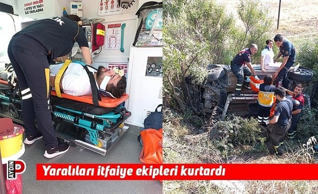 Yaralıları itfaiye ekipleri kurtardı