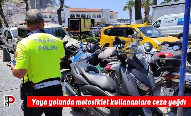 Yaya yolunda motosiklet kullananlara ceza yağdı
