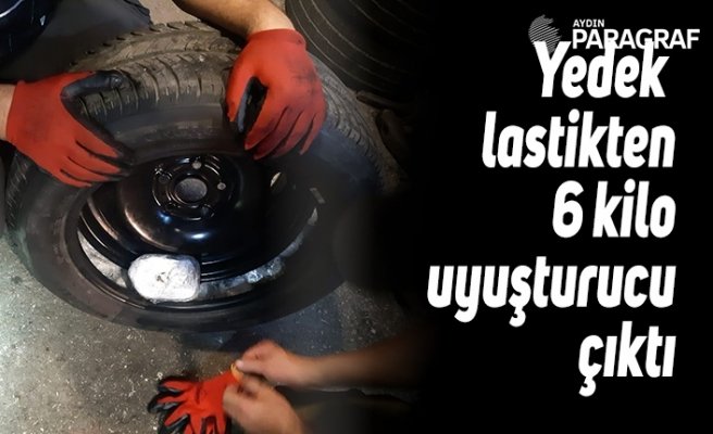 Yedek lastikten 6 kilo uyuşturucu çıktı