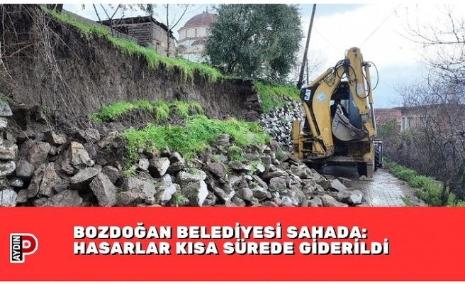 BOZDOĞAN BELEDİYESİ SAHADA: HASARLAR KISA SÜREDE GİDERİLDİ