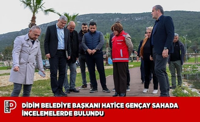DİDİM BELEDİYE BAŞKANI HATİCE GENÇAY SAHADA İNCELEMELERDE BULUNDU