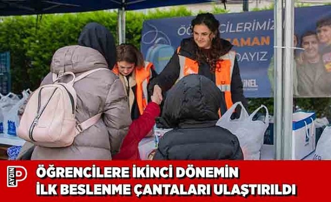 ÖĞRENCİLERE İKİNCİ DÖNEMİN İLK BESLENME ÇANTALARI ULAŞTIRILDI