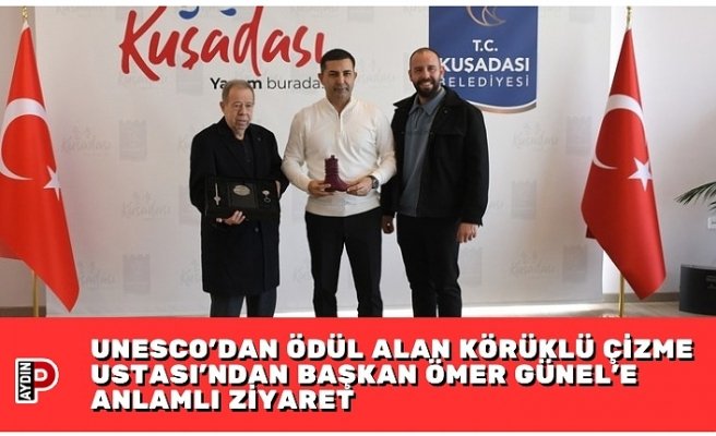 UNESCO’DAN ÖDÜL ALAN KÖRÜKLÜ ÇİZME USTASI'NDAN BAŞKAN ÖMER GÜNEL'E ANLAMLI ZİYARET