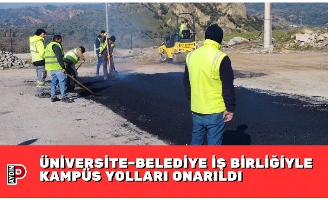 ÜNİVERSİTE–BELEDİYE İŞ BİRLİĞİYLE KAMPÜS YOLLARI ONARILDI