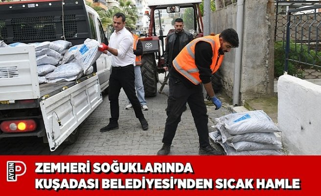 ZEMHERİ SOĞUKLARINDA KUŞADASI BELEDİYESİ'NDEN SICAK HAMLE